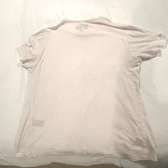 Rag and Bone white with pink speckles T shirt - size L - Picture 6 of 6